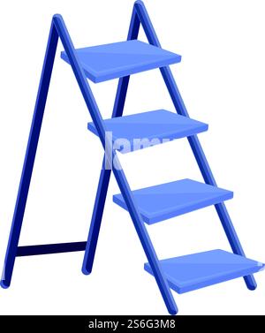 Double ladder icon. Cartoon of double ladder vector icon for web design isolated on white background. Double ladder icon, cartoon style Stock Vector