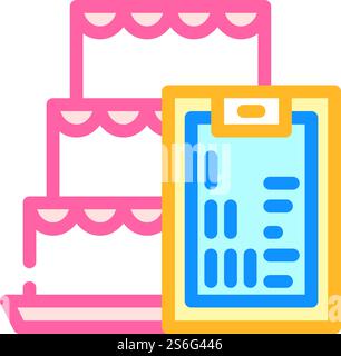cooking courses color icon vector. cooking courses sign. isolated symbol illustration. cooking courses color icon vector illustration line Stock Vector