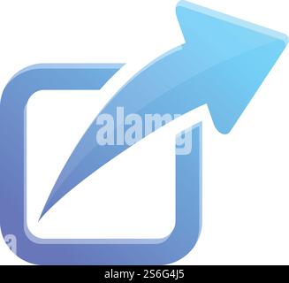 Repost choice icon. Cartoon of repost choice vector icon for web design isolated on white background. Repost choice icon, cartoon style Stock Vector