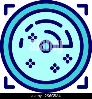 Ship radar icon. Outline Ship radar vector icon for web design isolated on white background. Ship radar icon, outline style Stock Vector