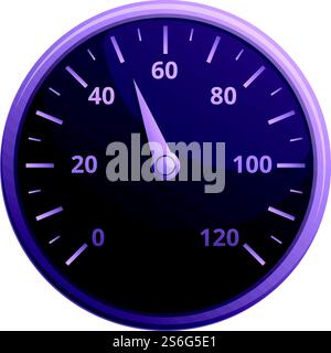 Car mile speedometer icon. Cartoon of Car mile speedometer vector icon for web design isolated on white background. Car mile speedometer icon, cartoon style Stock Vector