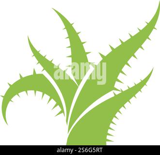 Aloe vera logo vector ilustration template Stock Vector