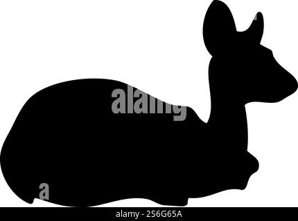 Antelope silhouette. Smooth and clean lines. High detailed Antelope silhouette. Vector Illustration.. deer and goats silhouettes set Stock Vector