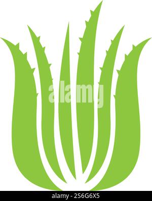 Aloe vera logo vector ilustration template Stock Vector