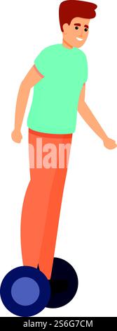 Weekend hoverboard icon. Cartoon of Weekend hoverboard vector icon for web design isolated on white background. Weekend hoverboard icon, cartoon style Stock Vector