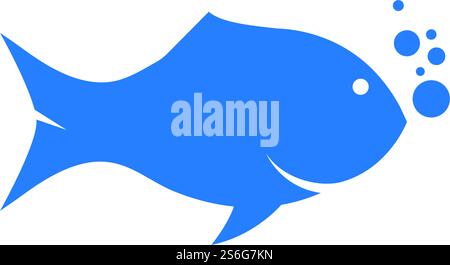 Fish ilustration logo vector template Stock Vector