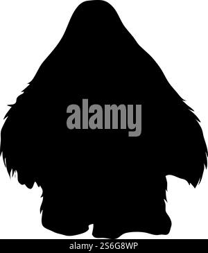 Orangutan Ape Silhouette. Smooth and clean lines. High detailed Orangutan  monkey silhouette. Vector Illustration.. apes silhouettes set Stock Vector