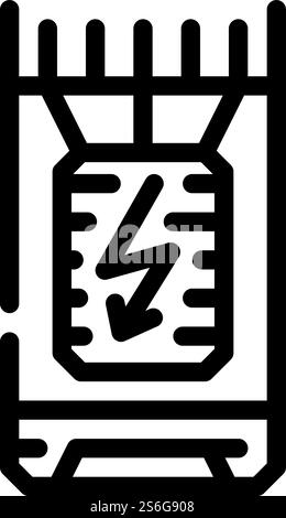 bullet stun gun line icon vector. bullet stun gun sign. isolated contour symbol black illustration. bullet stun gun line icon vector illustration Stock Vector