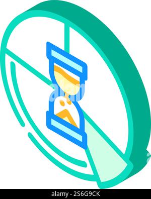 time planning isometric icon vector. time planning sign. isolated symbol illustration. time planning isometric icon vector illustration color Stock Vector