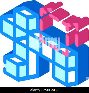 3d tasks isometric icon vector. 3d tasks sign. isolated symbol illustration. 3d tasks isometric icon vector illustration Stock Vector