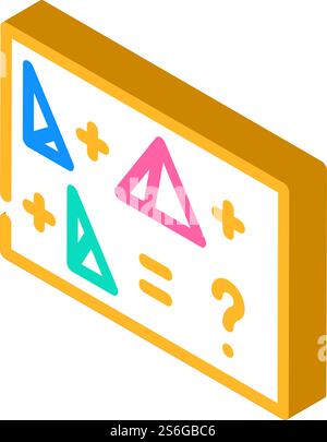 tasks with shapes isometric icon vector. tasks with shapes sign. isolated symbol illustration. tasks with shapes isometric icon vector illustration Stock Vector