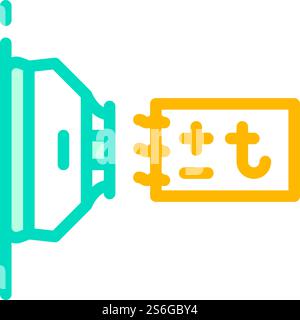 thermal sensor color icon vector. thermal sensor sign. isolated symbol illustration. thermal sensor color icon vector illustration color Stock Vector
