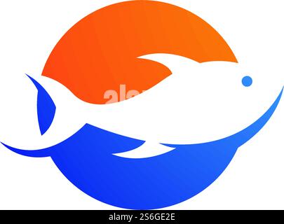 Fish ilustration logo vector template Stock Vector