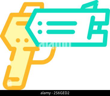 stun gun protest meeting icon color illustration Stock Vector Image ...