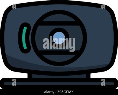 Webcam Icon. Editable Bold Outline With Color Fill Design. Vector Illustration. Stock Vector