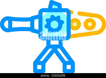 soldering iron for plastic pipes color icon vector. soldering iron for plastic pipes sign. isolated symbol illustration. soldering iron for plastic pipes color icon vector illustration Stock Vector