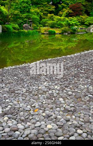 Sento Gosho garden at Kyoto Imperial Palace. The garden's design has ...