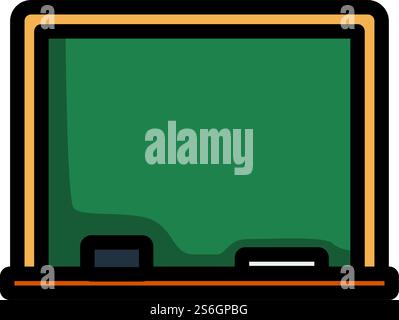 Icon Of Classroom Blackboard. Editable Bold Outline With Color Fill Design. Vector Illustration. Stock Vector