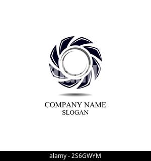 Vortex circle logo and symbols template icons app Stock Vector