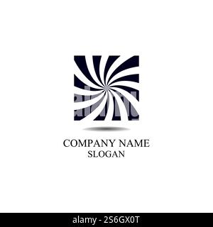 Vortex circle logo and symbols template icons app Stock Vector