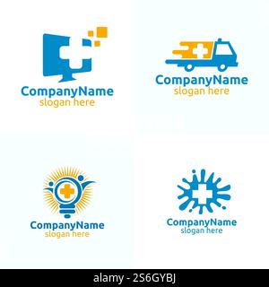 Medical Hospital Logo for Emergency Clinic Drug Store or Volunteers Concept Stock Vector