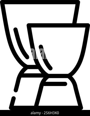 jiggers bartender line icon vector. jiggers bartender sign. isolated contour symbol black illustration. jiggers bartender line icon vector illustration Stock Vector