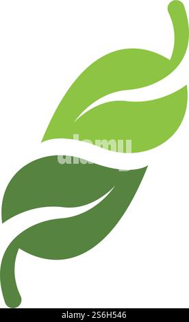 Logos of green Tree leaf ecology Stock Vector