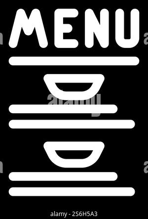 menu buffet glyph icon vector illustration Stock Vector Image & Art - Alamy