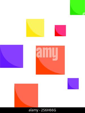 Pixel square logo vector design Stock Vector