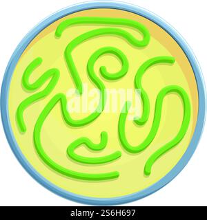 Petri dish safety icon. Cartoon of Petri dish safety vector icon for web design isolated on white background. Petri dish safety icon, cartoon style Stock Vector