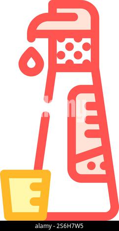 concentrated detergent with dispenser color icon vector. concentrated detergent with dispenser sign. isolated symbol illustration. concentrated detergent with dispenser color icon vector illustration Stock Vector