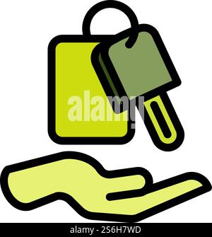 Car smart key icon. Outline Car smart key vector icon for web design isolated on white background. Car smart key icon, outline style Stock Vector