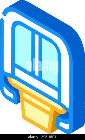 maglev modern train railway isometric icon vector. maglev modern train railway sign. isolated symbol illustration. maglev modern train railway isometric icon vector illustration Stock Vector