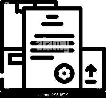 documentation wholesale line icon vector illustration Stock Vector ...