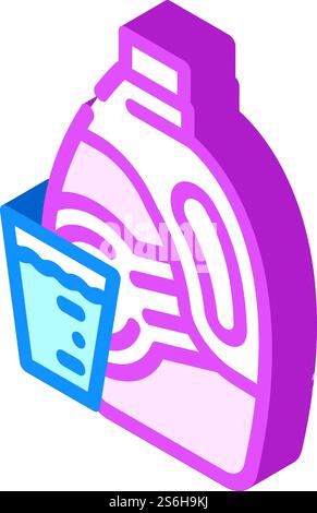 gel for washing isometric icon vector. gel for washing sign. isolated symbol illustration. gel for washing isometric icon vector illustration Stock Vector