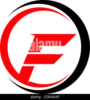 Fast line F letter logos Stock Vector