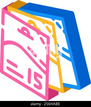 bags detergent for travel isometric icon vector. bags detergent for travel sign. isolated symbol illustration. bags detergent for travel isometric icon vector illustration Stock Vector