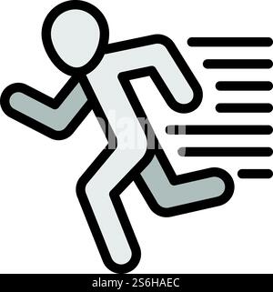 Running man sequence. Run character frame animation 2d runner profile ...