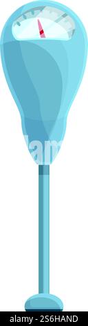 Paid parking time pillar icon. Cartoon of Paid parking time pillar vector icon for web design isolated on white background. Paid parking time pillar icon, cartoon style Stock Vector