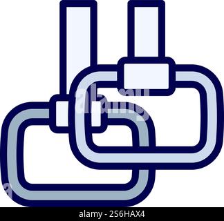 Gymnastics sport rings icon. Outline Gymnastics sport rings vector icon for web design isolated on white background. Gymnastics sport rings icon, outline style Stock Vector