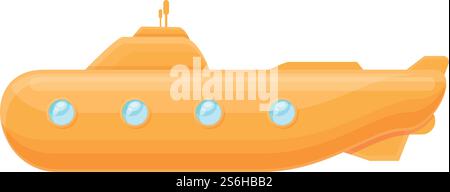 Lens submarine icon. Cartoon of Lens submarine vector icon for web design isolated on white background. Lens submarine icon, cartoon style Stock Vector