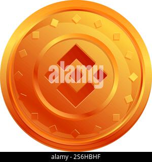 Binance coin cryptocurrency icon. Cartoon of Binance coin cryptocurrency vector icon for web design isolated on white background. Binance coin cryptocurrency icon, cartoon style Stock Vector