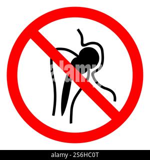 No Access For People With Metallic Implants Stock Vector