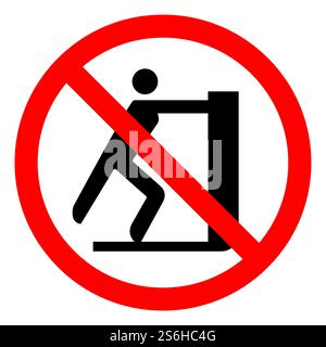 Symbol No Reaching label Stock Vector