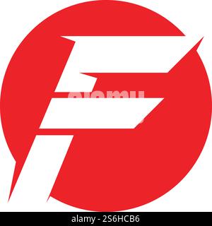 Fast line F letter logos Stock Vector
