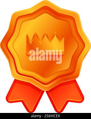 Ranking crown emblem icon. Cartoon of Ranking crown emblem vector icon ...