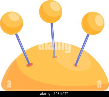 Needle pillow icon. Cartoon of Needle pillow vector icon for web design isolated on white background. Needle pillow icon, cartoon style Stock Vector