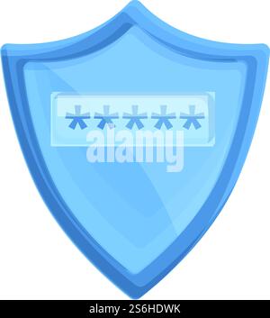 Cipher shield icon. Cartoon of Cipher shield vector icon for web design ...