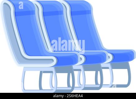 Passenger seats icon. Cartoon of passenger seats vector icon for web design isolated on white background. Passenger seats icon, cartoon style Stock Vector