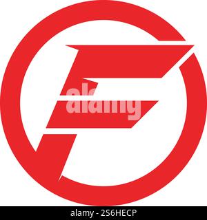 Fast line F letter logos Stock Vector